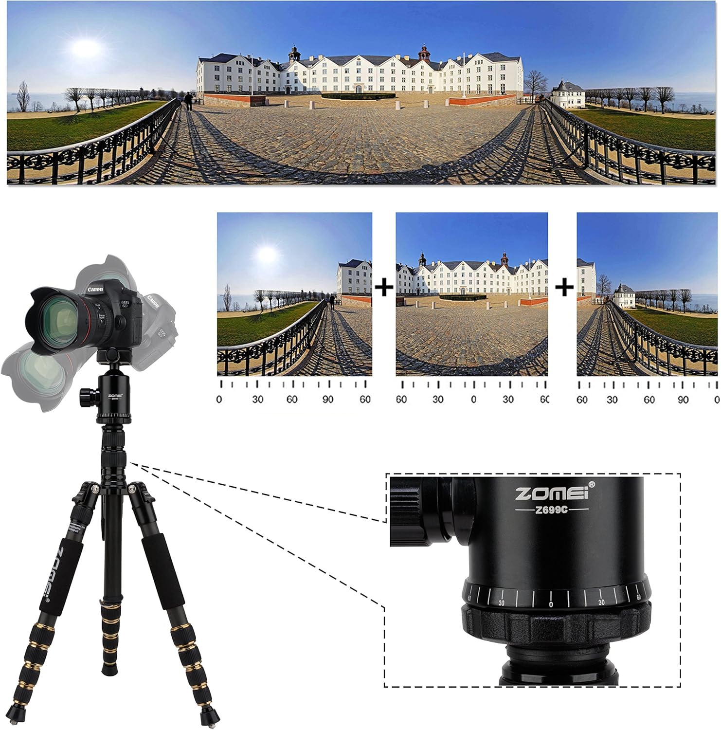 ZOMEI Z669C Camera Tripod - Image 5