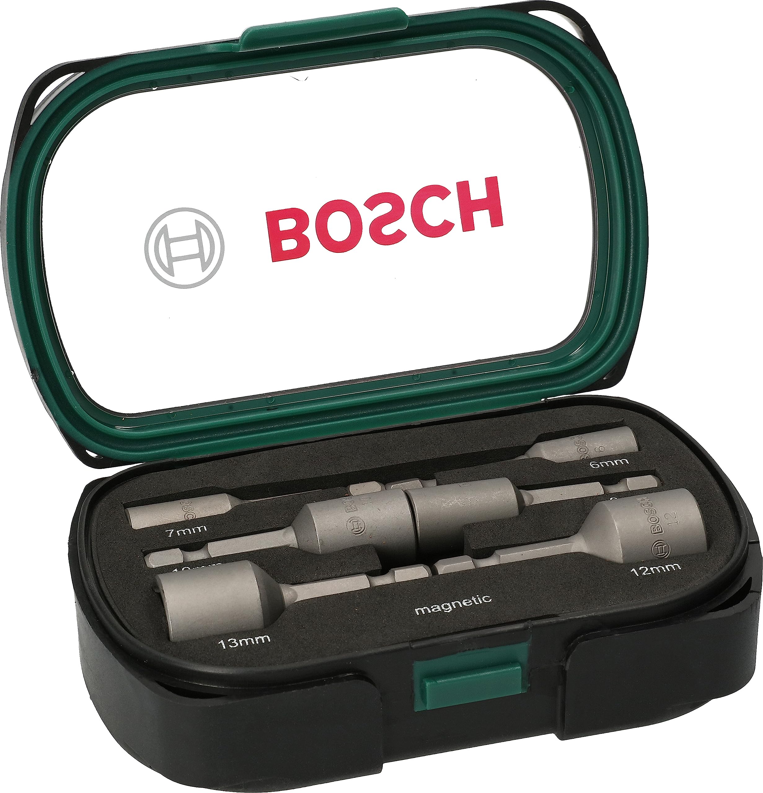 Bosch 6 pcs. Nutsetter Set (Spanner Size: 6-13 mm, 1/4-inch Hexagonal Shank, Accessory Drill Driver, Screwdriver)