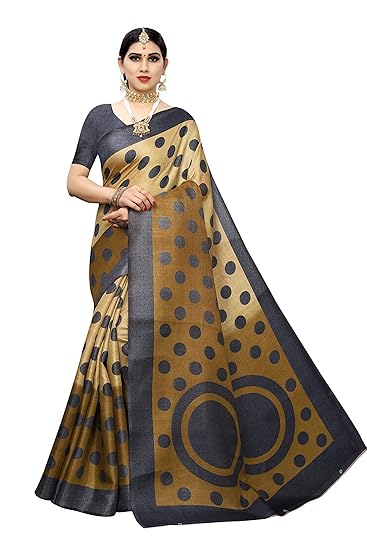 Women's Bhagalpuri Art Silk Saree With Blouse Piece