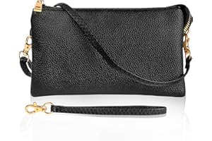 Humble Chic NY Vegan Leather Wristlet Purse for Women - Small Clutch Purse with Shoulder and Wrist Straps