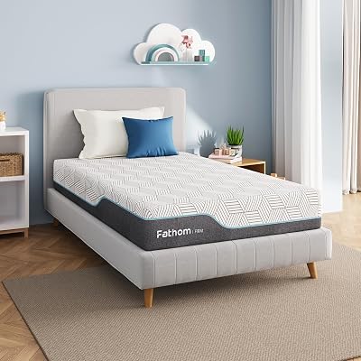 FATHOM Firm Twin Mattress 6 Inch Memory Foam Mattress Twin Size Bed in a Box for Back Pain Relief and Cool Sleep with Gel Foam and Removeable Fiberglass Free Cover, CertiPUR-US Certified