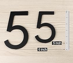 6 Inch Self-adhesive House Numbers, Modern House