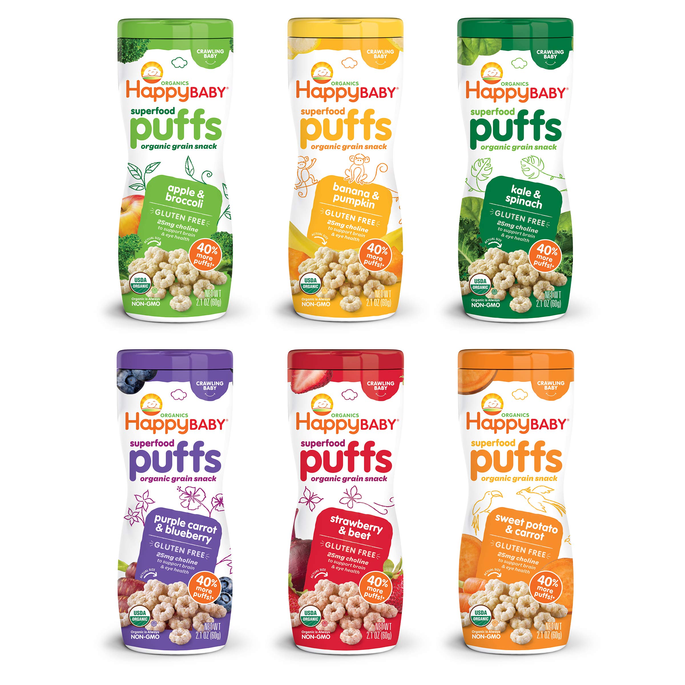 Mua Happy Baby Organic Superfood Puffs Variety Pack, 2.1 Ounce (Pack of
