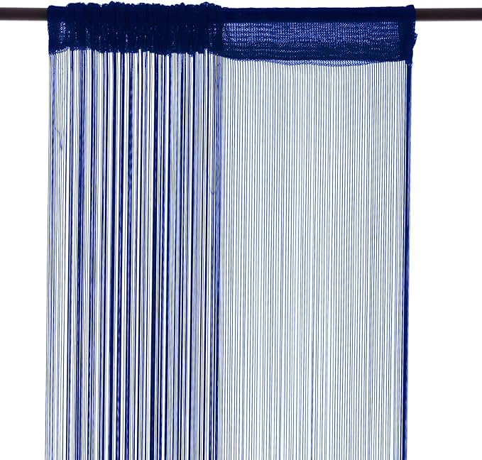 Amazon.de: Smartfox Fadenvorhang, 140 x 250 cm in Blau, Fadengardine