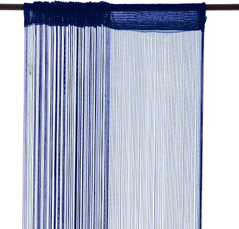 Amazon.de: Smartfox Fadenvorhang, 140 x 250 cm in Blau, Fadengardine