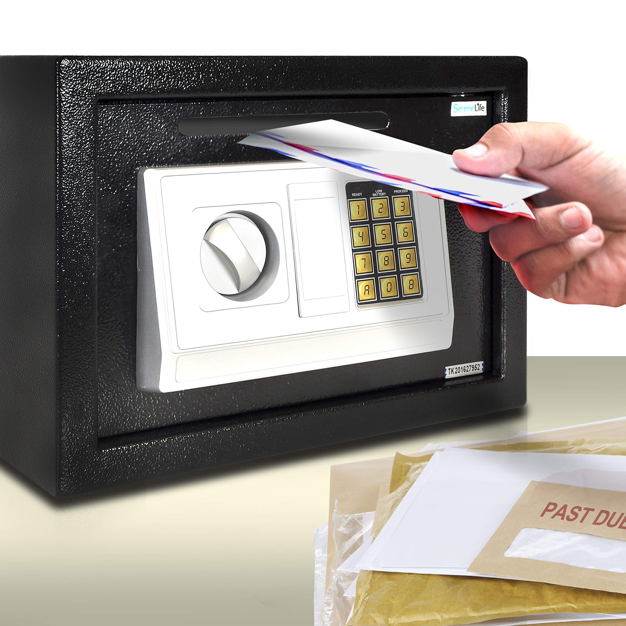 SereneLife Safe Box Front Loading Safe Cash Drop Vault Safe Security