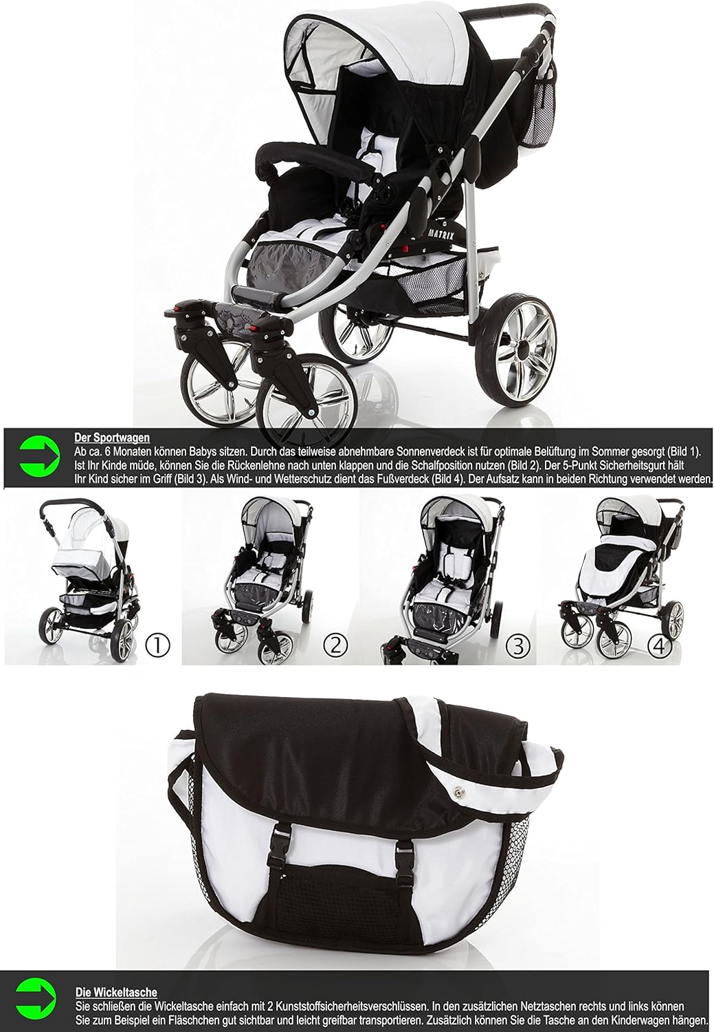 poussette trio matrix