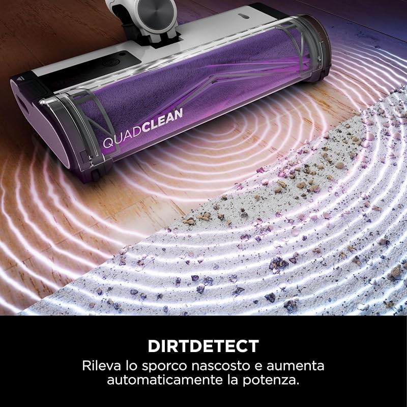 Detect Clean & Empty, Aspirapolvere senza Fili, 60 Min, Bianco