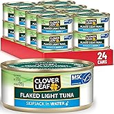 Clover Leaf Flaked Light Skipjack Tuna In Water - 170g, 24 Count - Canned Tuna - High In Protein - 13g Of Protein Per 55g Ser