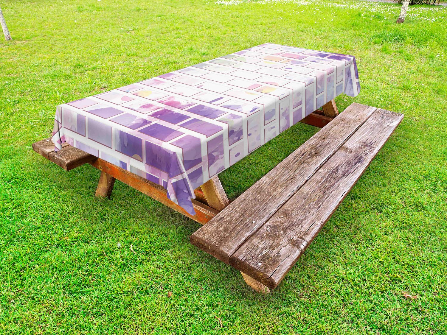 Amazon Com Ambesonne Wall Outdoor Tablecloth Vector