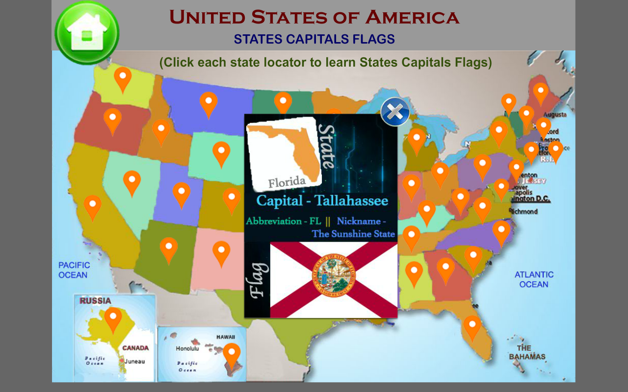 Learn United States of America Capitals Flags Map Puzzles Quiz History Details [Download] - Thumbnail 3