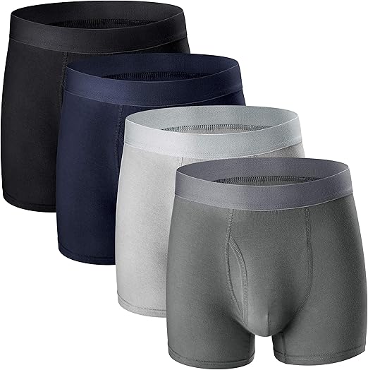 Boxer Briefs Men's 100 Cotton Underwear with Functional