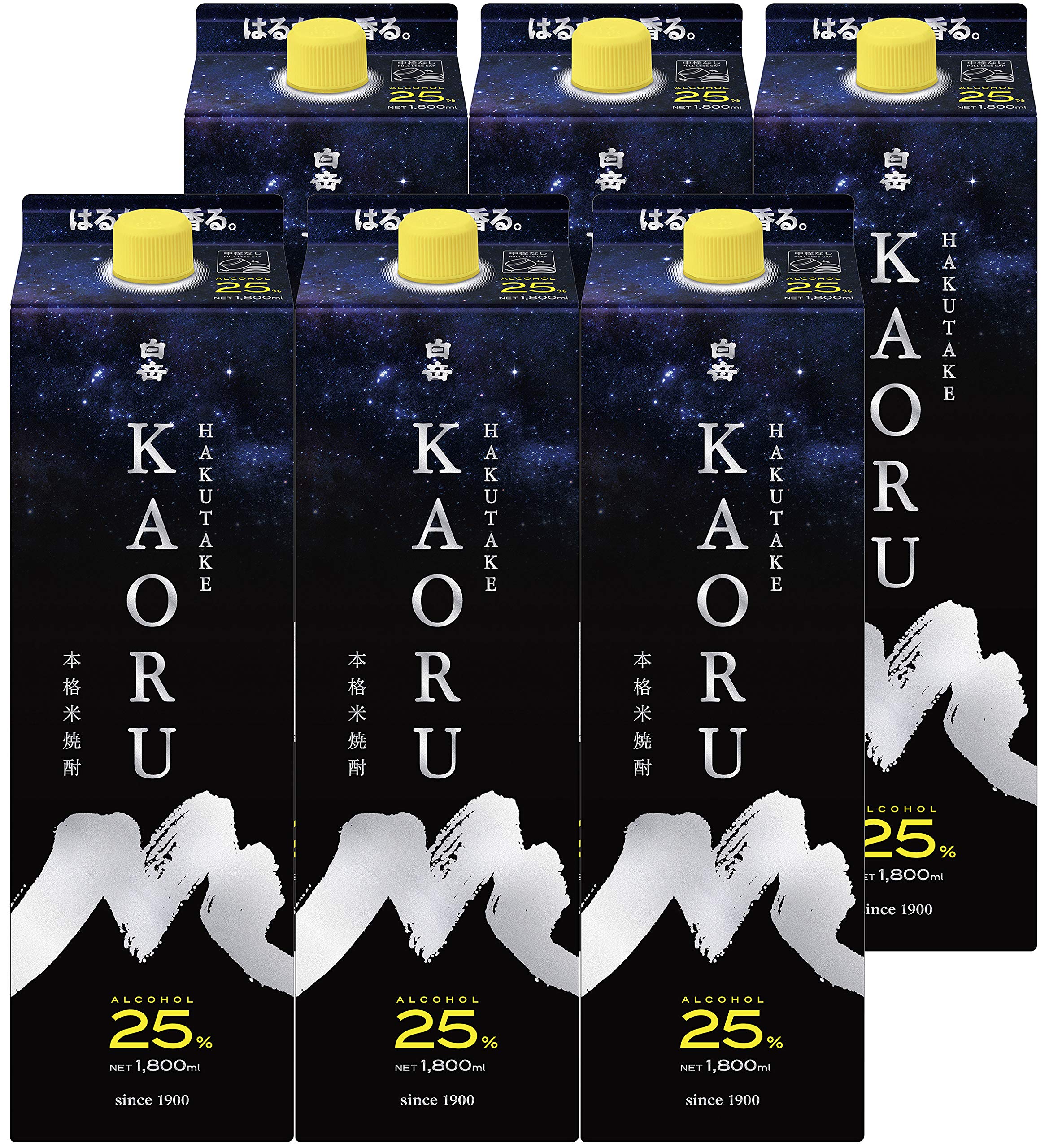 高橋酒造 白岳 KAORU パック [ 米焼酎 25度 熊本県 1800ml×6本 ]商品画像