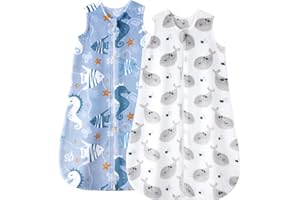 Yoofoss Baby Sleep Sack 6-12 Months, 1.5 Tog Sleep Sack, Fleece Baby Wearable Blanket with 2-Way Zipper, Infant Sleeping Sack, Soft Warm Lightweight(Small)