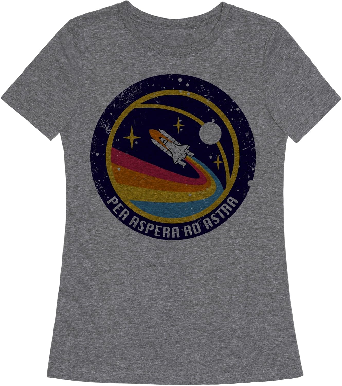 Amazon Com Lookhuman Per Aspera Ad Astra Vintage Logo Womens