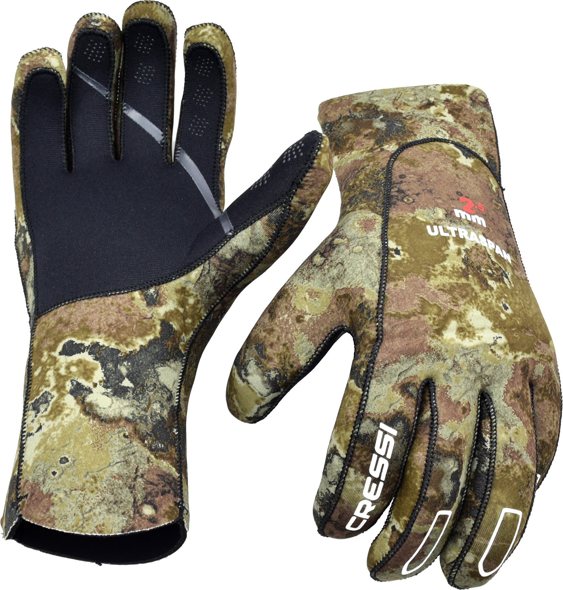 Cressi ULTRASPAN, 2.5mm Camo Diving Spearfishing Gloves Cressi