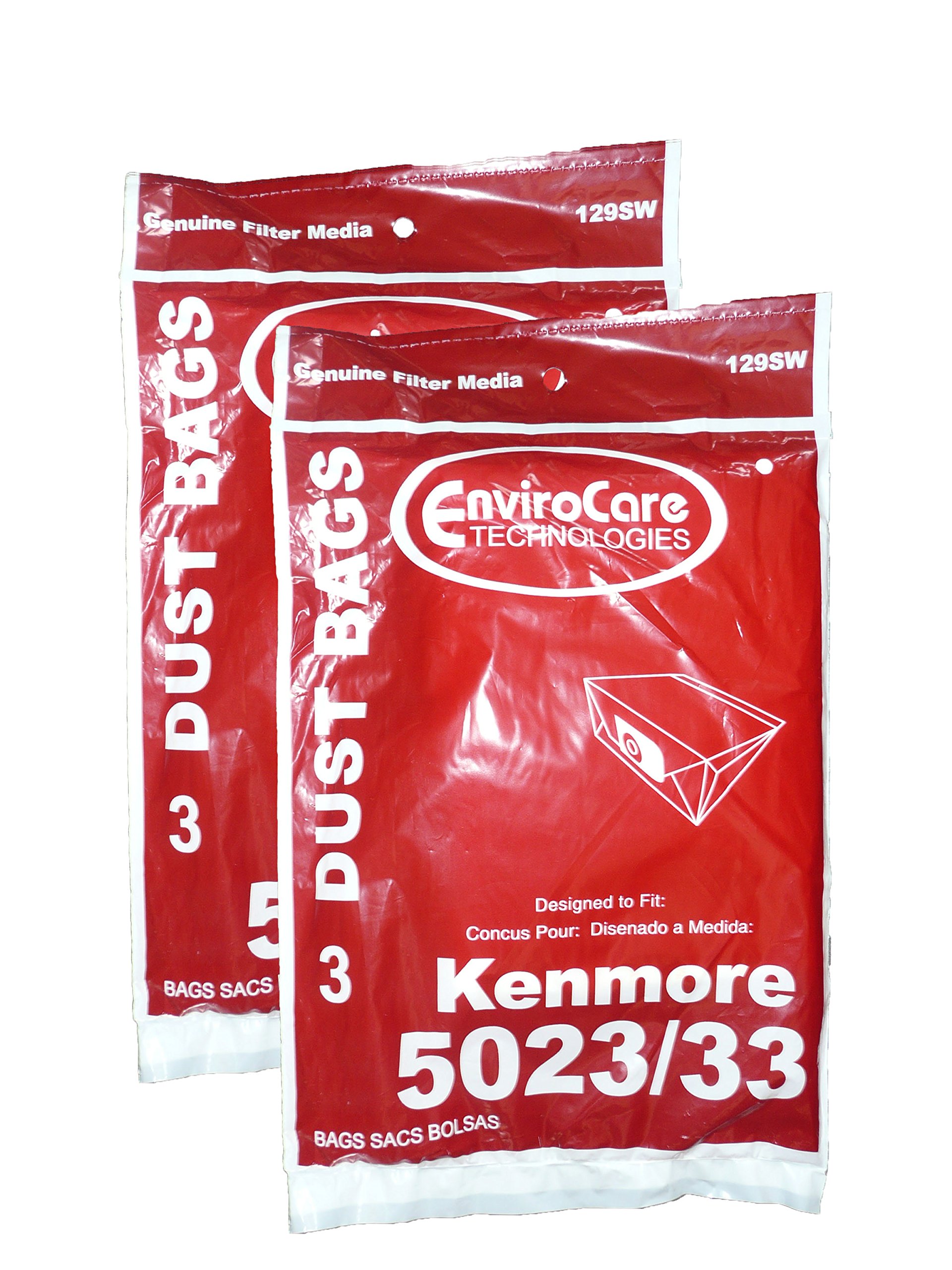 6 Kenmore Sears Allergy Vacuum Bag, Canister Vacuum Cleaners, 50235033