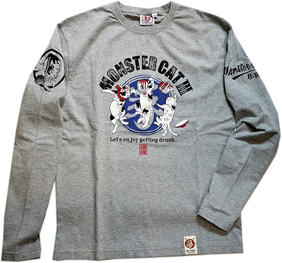 Amazon 爆裂爛漫娘 B R M モンスターキャット3 Rmlt 303 ロングスリーブtシャツ 杢グレー Tシャツ カットソー 通販 Amazon 爆裂爛漫娘 B R M モンスターキャット3 Rmlt 303 ロングスリーブtシャツ 杢グレー Tシャツ カットソー 通販