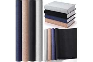 SmoothNovelty 4 Pcs Book Cloth Bookcover Fabric Surface with Paper Backed Binding Cloth Fabric Book Cover for Scrapbooking Album DIY Craft Supplies Home, 4 Colors(Classic Color,40 x 16 Inches)
