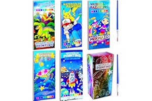 BAOXUE Water Color Paint Sets for Kids, Paint With Water Books for Toddlers Ages 4-8, Pocket Watercolor Painting Book, Arts and Crafts Kit for Girls Boys Coloring Book with Brush