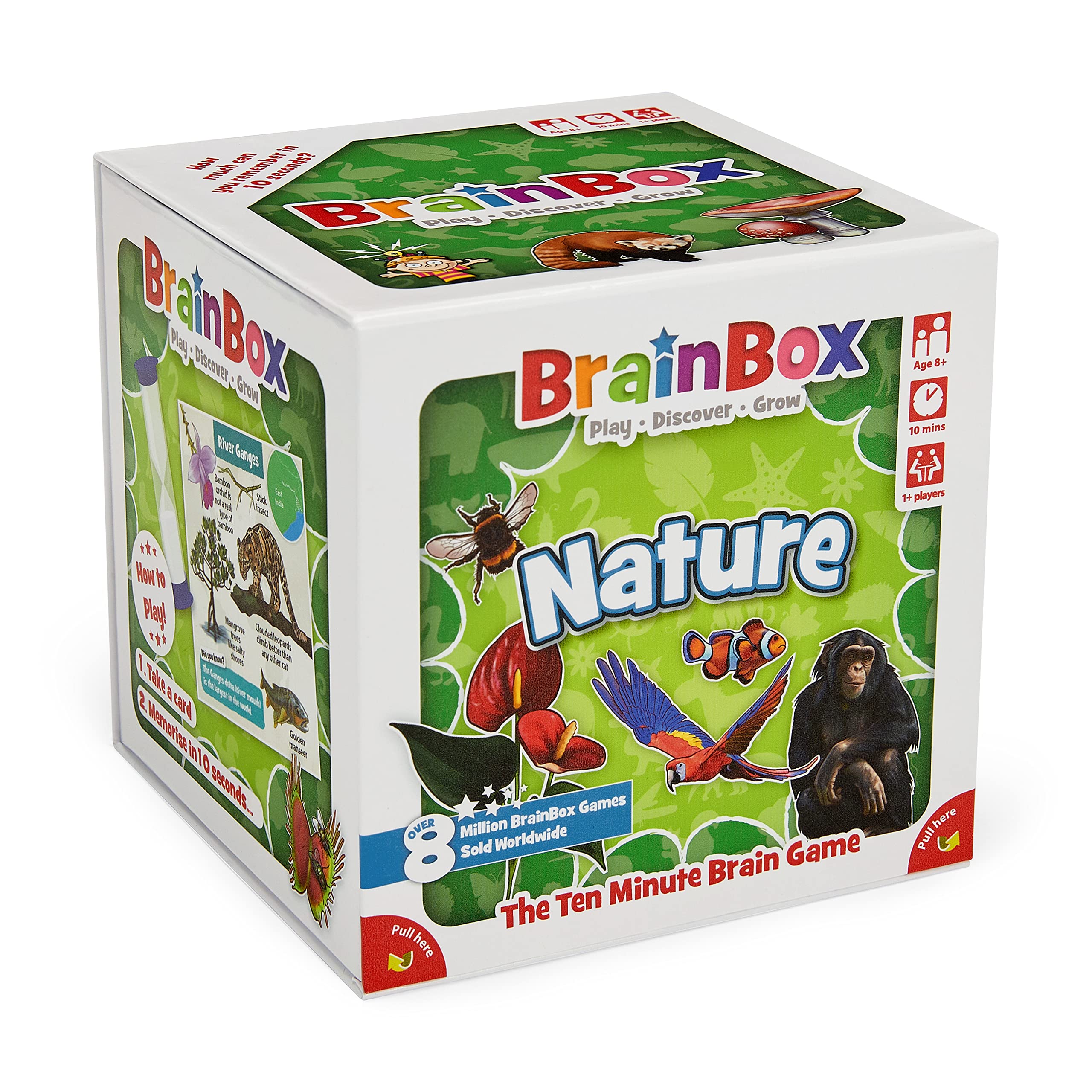 BrainBox Nature | Fun & Educational Card Game | Ages 8+ | 1+ Players | 10 Minutes Play Time