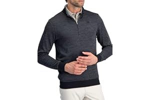 THREE SIXTY SIX Dry Fit Pullover Sweaters for Men - Quarter Zip Fleece Golf Jacket - Tailored Fit