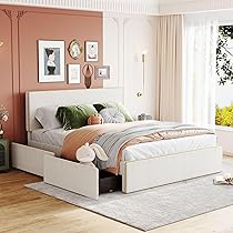 Drawer - シャルマントファムイエローブラウス Free Shipping! Allewie Upholstered King Size Storage Bed