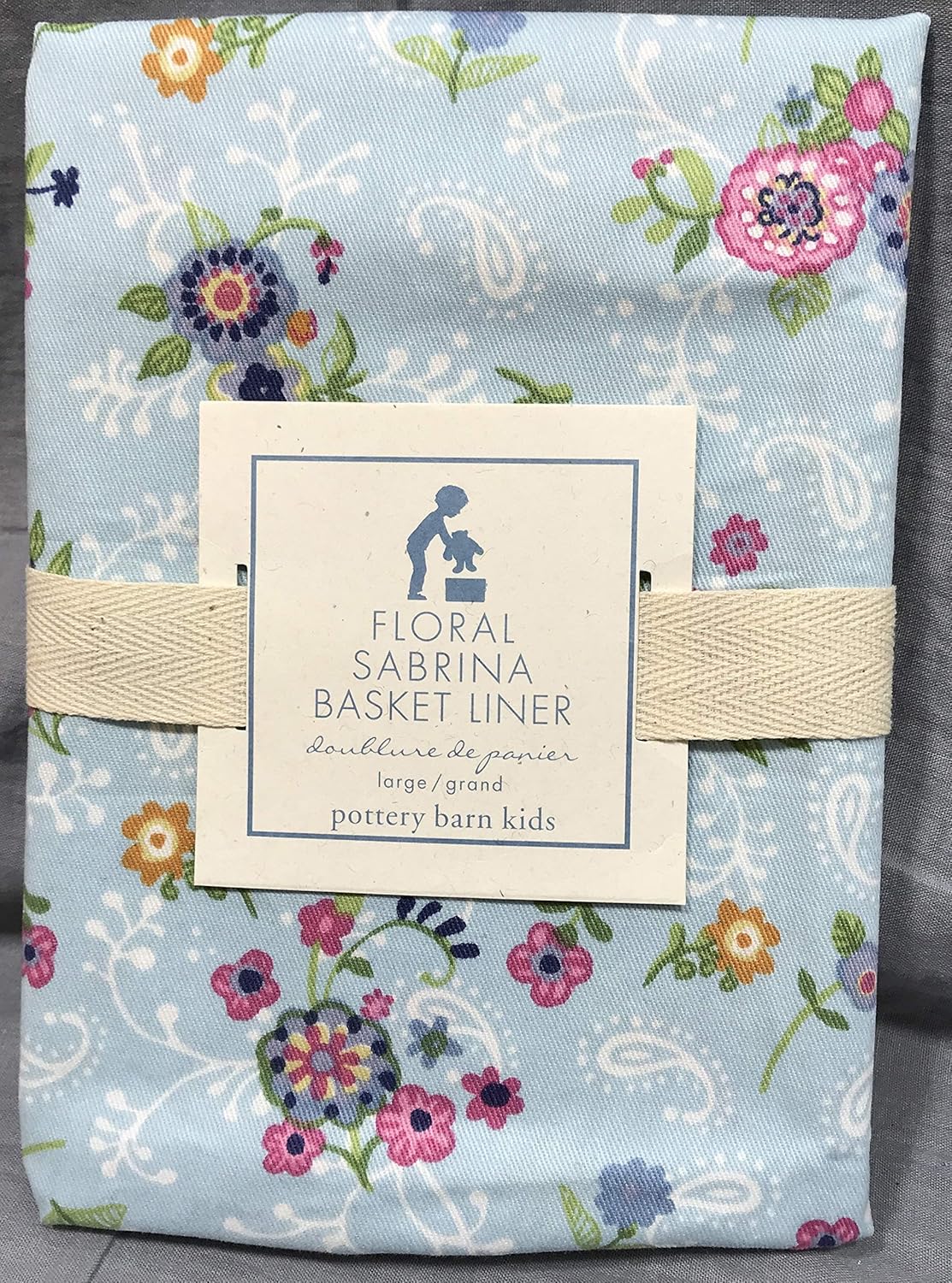 Amazon Com Pottery Barn Kids Blue Floral Print Large Sabrina
