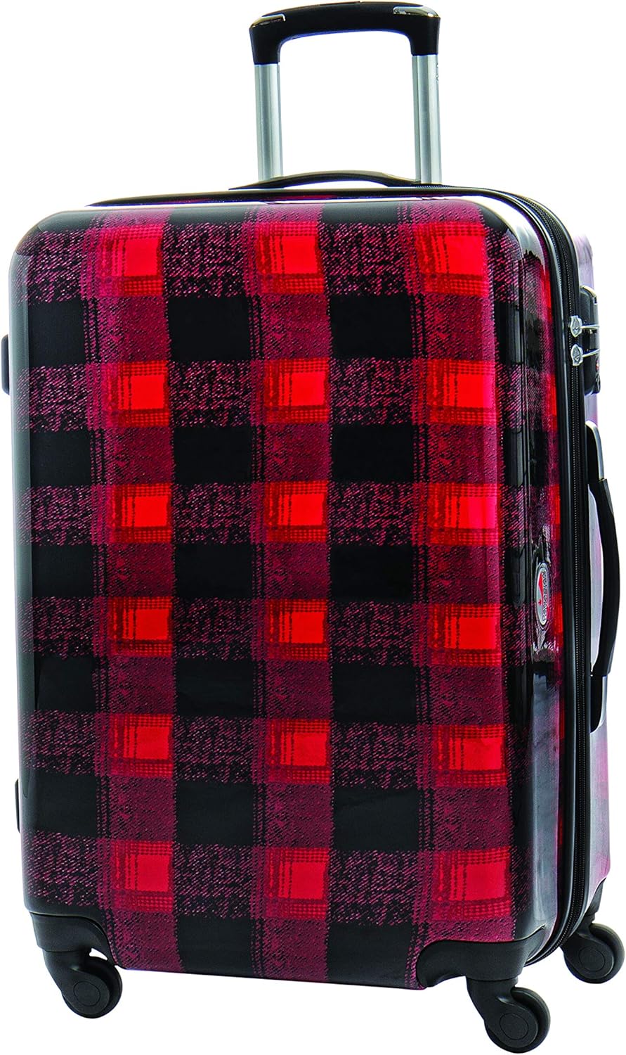 plaid carry on luggage