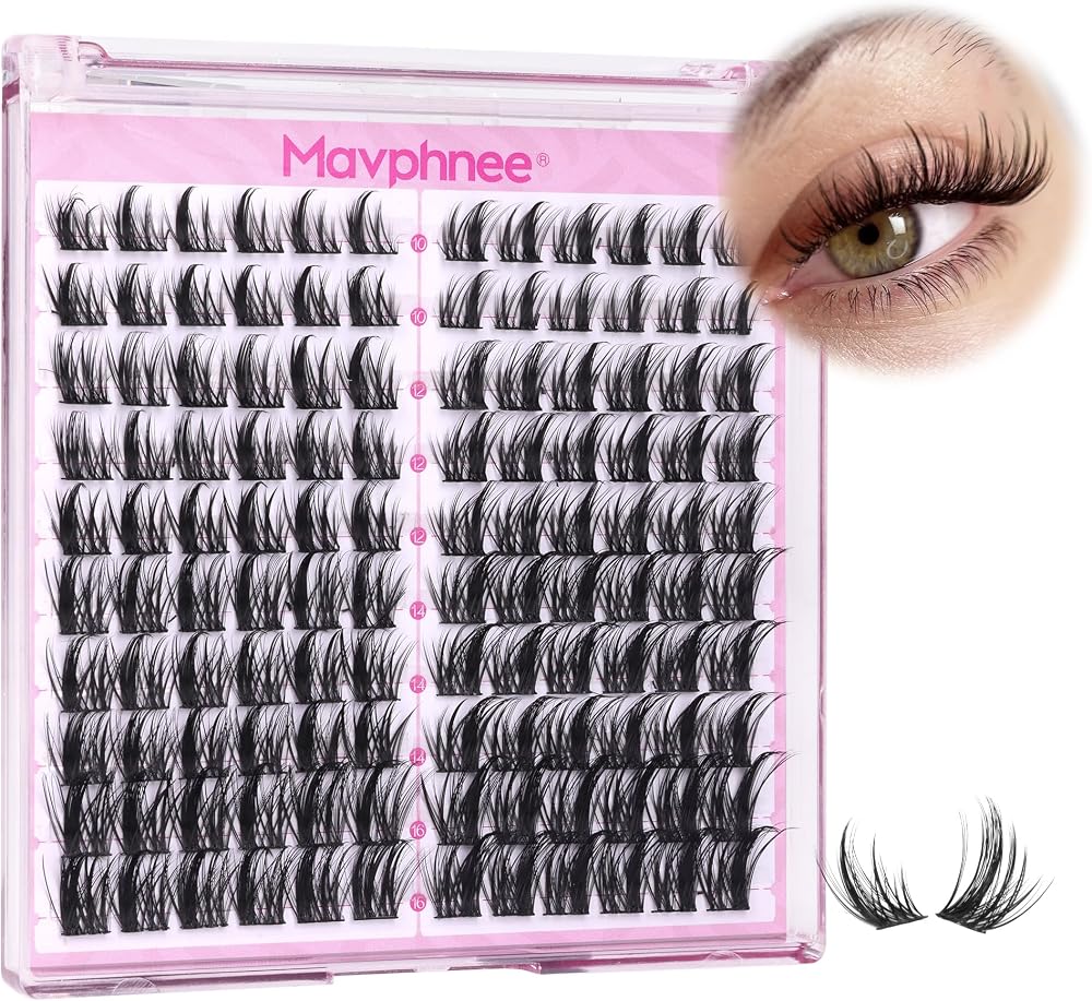 Natural Lash Clusters Spiky Eyelash Extensions Wispy Individual Lashes Manga Eyelash Individuals 120 Pcs CC-Curly Cluster Eye