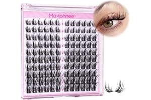 Natural Lash Clusters Spiky Eyelash Extensions Wispy Individual Lashes Manga Eyelash Individuals 120 Pcs CC-Curly Cluster Eyelash Extensions 10-16MM Mixed DIY Lash Extensions by Mavphnee