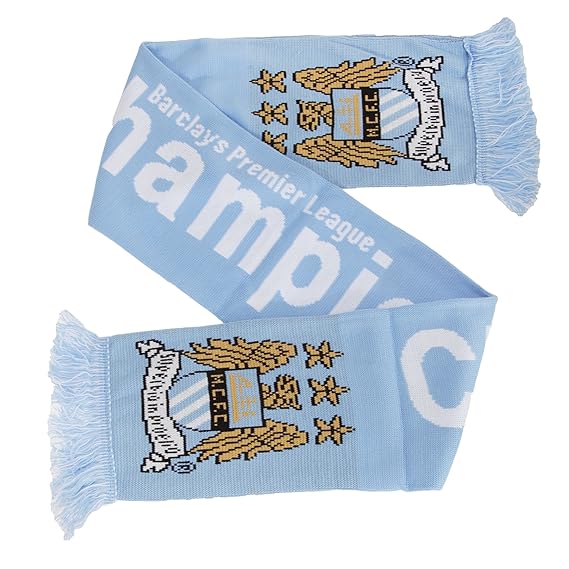 Strickschal / Fan-Schal mit Manchester City FC Champions ...