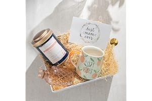 TAIMEI TEATIME Taimei Tea Gift Sets for Tea Lover Women, Gift Sets Basket with German Decaf Rose Hibiscus Loose Leaf Tea & Mug with Lid, Care Package for Women