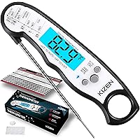 Kizen Instant Read Meat Thermometer - Best Waterproof Ultra Fast Thermometer with Backlight & Calibration. Kizen Digital…