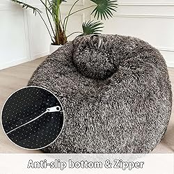 LIFEREVO Fluffy Bean Bag Chair Cover