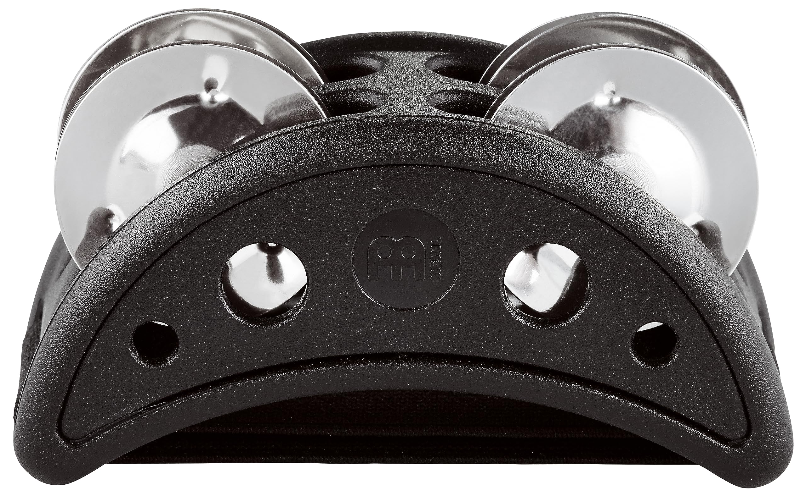 Meinl Percussion CFJS2S-BK Foot Tambourine with Steel Jingles and MDF (Medium Density Fibreboard) Frame, Black