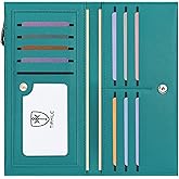Tipmile Slim Wallet for Women, RFID Blocking Credit Card Holder, Ladies Bifold Wallet with Zipper, Teal Green