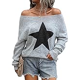 Blooming Jelly Women's Off The Shoulder Sweaters Cute Fall Tunic Tops Knitted Pullover Sweater