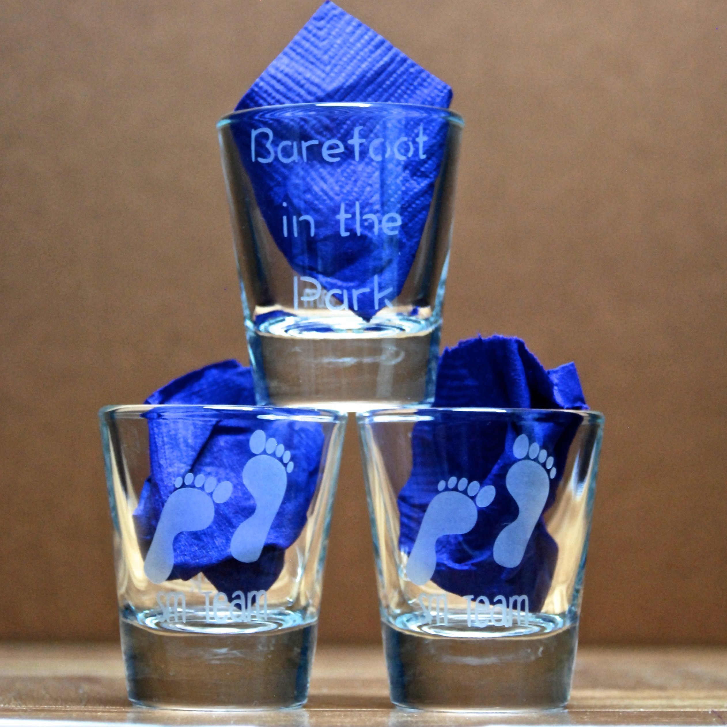 1.5 oz Custom Shot Glass Glass Etched Personalized Shot Glass