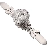 5Set Cabinet Knobs &amp; Back plate,Brushed Nickel Drawer Hardware for Kitchen | 1-1/4&rdquo;Flower Look Knob and 5-4/5&rdquo;Plate for Kitchen Bathroom,TV Cabinets Decorative Knobs and Drawers Cabinet Hardware