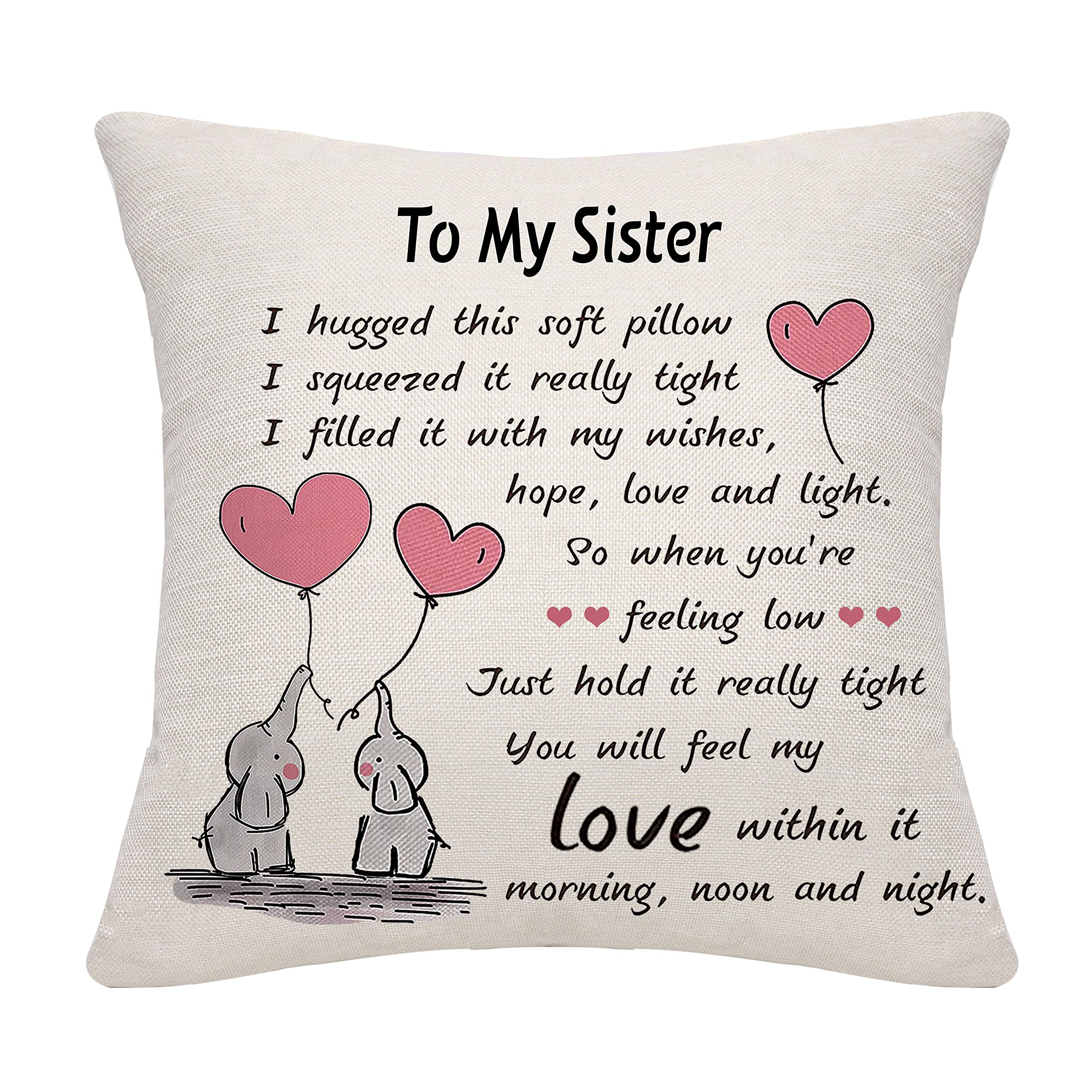 Soul Sister Brother Cushion Cover - Big Little Sibling Throw Pillow Case for Thanksgiving (sister-1)
