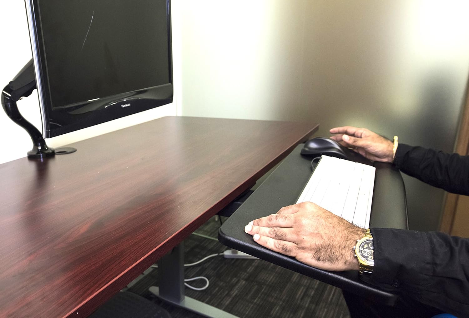 Keyboard Trays Adjustable Keyboard Tray Akt01 Amazon In Computers Accessories