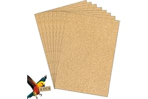 CLYAIRMAO Gravel Paper for Bird Cage,BirdCage Liner Papers Cuttable Gravel Liner Sea Sand Paper Pet Animal Cages Cushion Great for Hard-Billed Birds Parrot | Clean Safe & Aids in Digestion (8 PCS - 17" x 11")