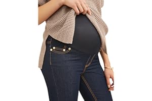 Rumor Has It Maternity Over-Belly Super Soft Straight Leg Five Pocket Denim Jean
