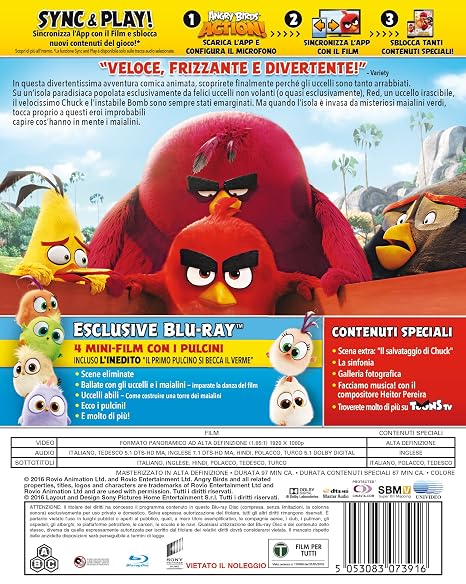 Amazoncom Angry Birds Il Film Blu Ray Import Italien
