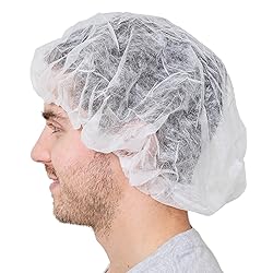 SAFEKO Unisex Polypropylene Bouffant Caps, 100