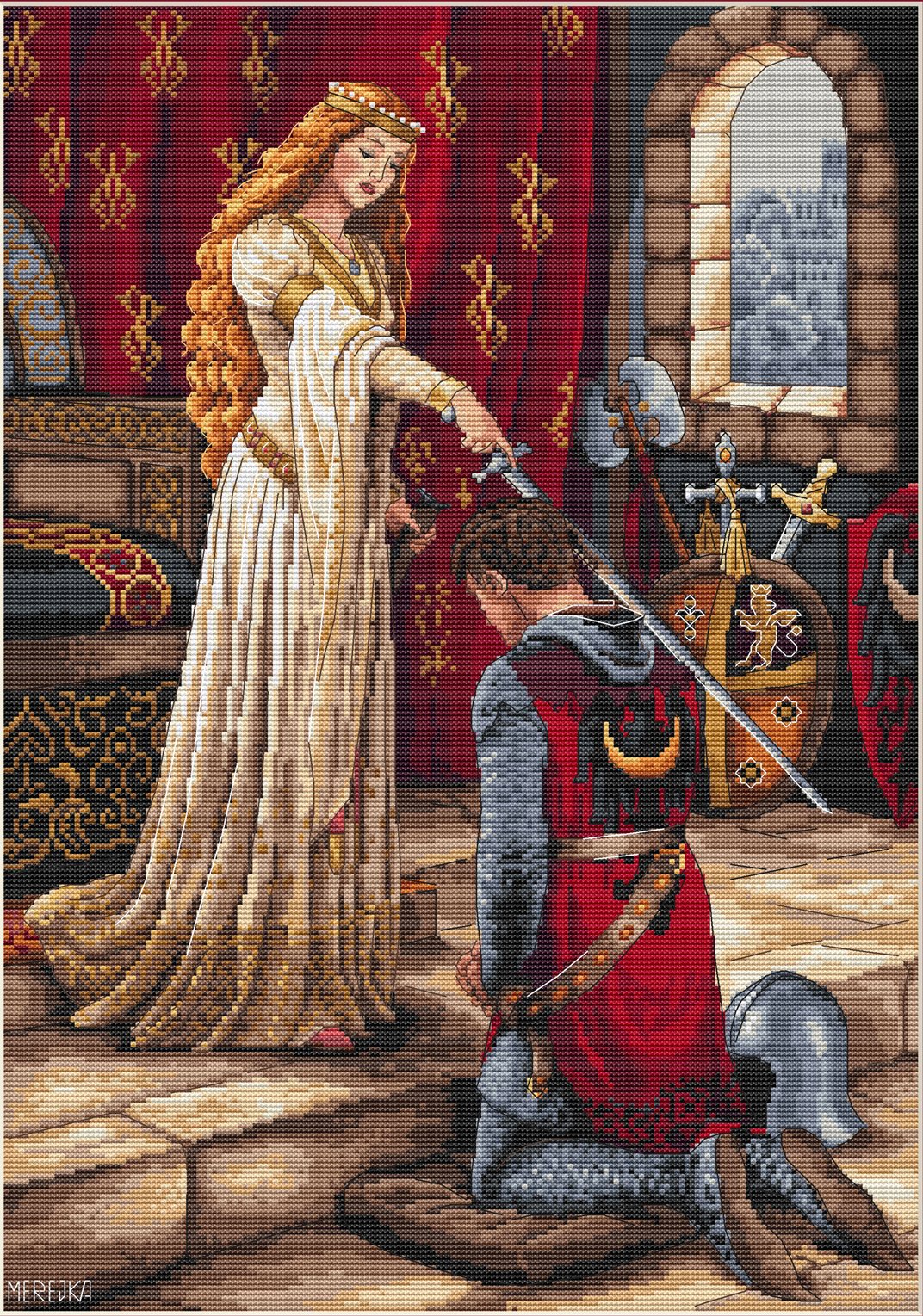 Merejka The Award Counted Cross Stitch Kit, Cotton, Multi-Colour, 40 x 30 cm