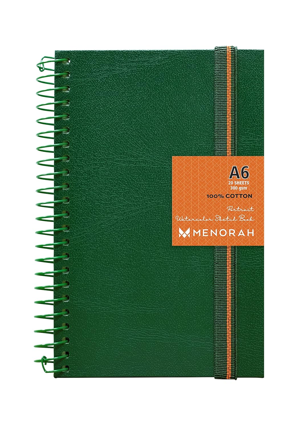 MENORAH A6 Watercolour Sketchbook for Artist, 300 GSM 100 Cotton