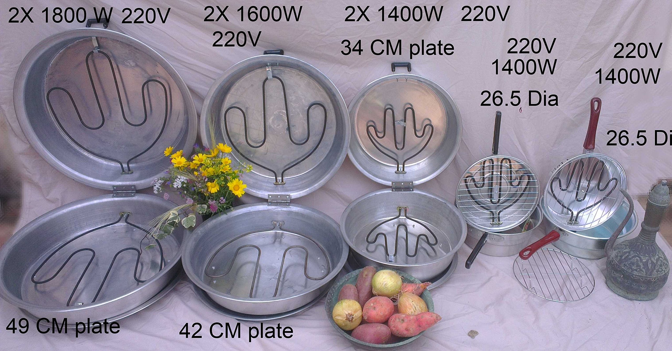 Pita Pot bread oven 220V 34Cm plate dual electric air heating tube High