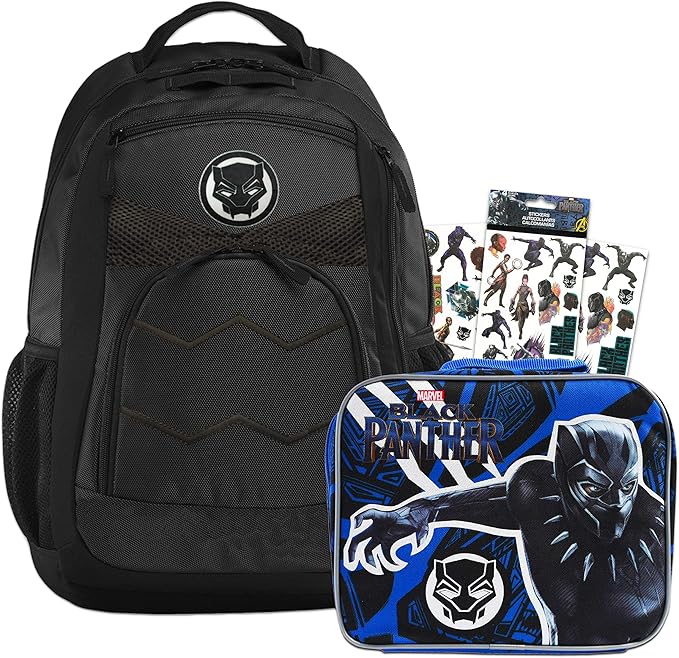 Marvel Black Panther Rucksack Und Brotdose Set Mit Rucksack Lunchtasche Und Aufklebern Amazon De Bekleidung